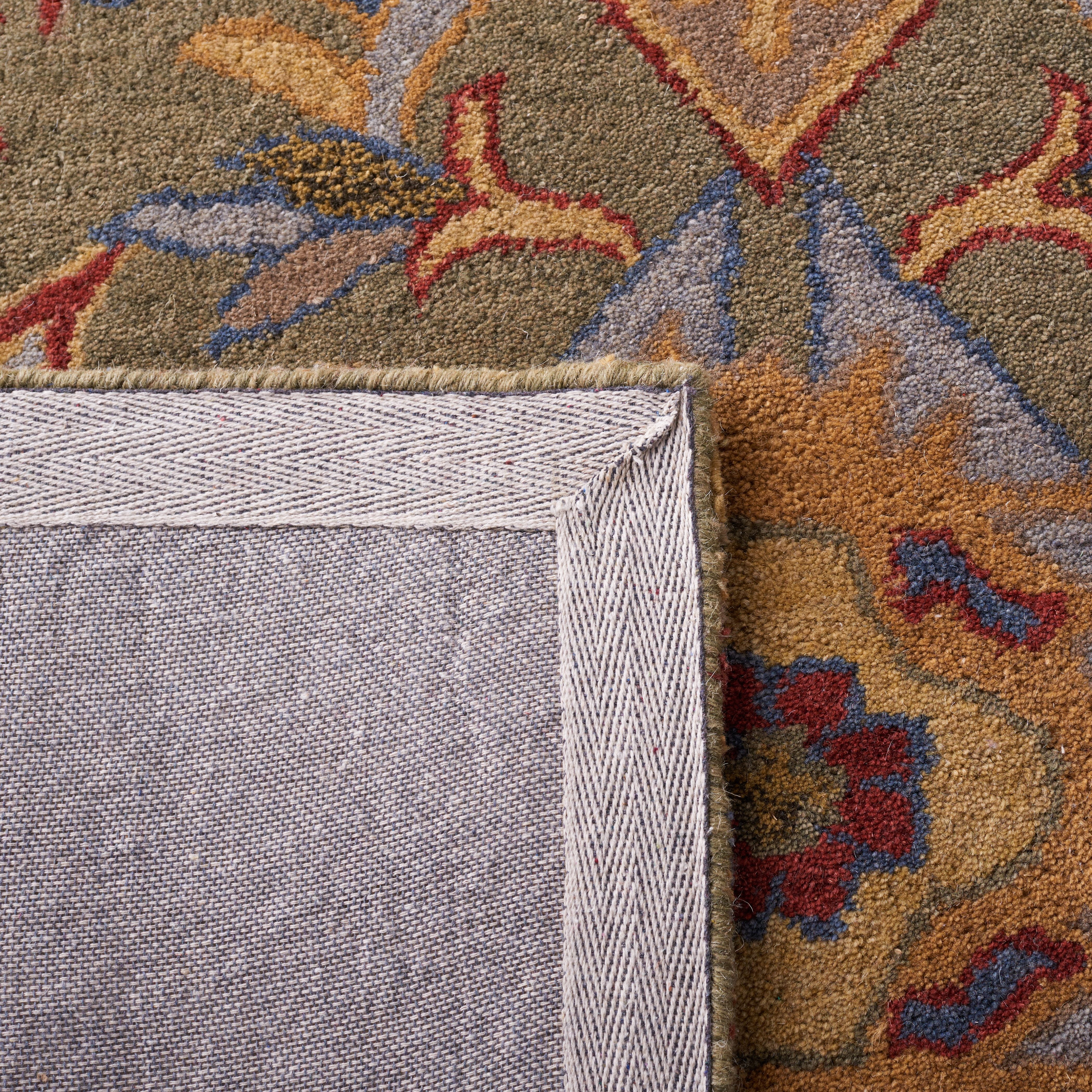 Safavieh Heritage Reanna Oriental Wool Area Rug, Green/Yellow, 6' x 6' Square