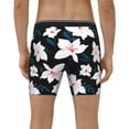 thumbnail image 4 of Cauagu Lilies Flowers Print Men's Boxer Briefs, Funny & Cute Underwear Elastic Waistband Briefs Ideal Gift for Men,1-Pack, 4 of 7