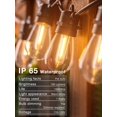 thumbnail image 3 of 96FT(2FT Space) LED Outdoor String Lights with 48 Edison Shatterproof Bulbs, Heavy-Duty and Weatherproof Strand, Commercial Grade Patio Lights, Decorative for Garden or Patio, Black, 3 of 14