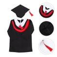 thumbnail image 2 of Conjunto de estola y borlas para toga de graduación infantil, ideal para cosplay, fotografía y presentaciones (rojo, 120 cm), 2 of 8