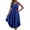 Dark Blue, variant on V Neck Ice Silk Dress For Imitation Silk Loungewear Lightweight Night Shirt Women