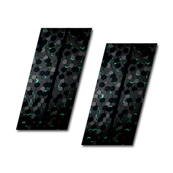 yaaqii 2x for Honeycomb Car B-Pillar Waterproof Decal Diy Car Door Post Sticker