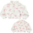 thumbnail image 4 of Disney Minnie Mouse Girls Sherpa Coat Jacket, Fleece Mock Neck Full Zip Coat for Little Girls 4-6X, 4 of 6
