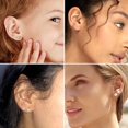 thumbnail image 2 of Alexcraft Diamond Stud Earrings Set Silver Plated Princess Round Cut Cubic Zirconia Earring Hypoallergenic Jewelry for Women Men 10 Pairs, 2 of 8