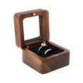 thumbnail image 2 of Ring Box Square Portable Wood Vintage Design Earring Box for Wedding style B One Size, 2 of 13