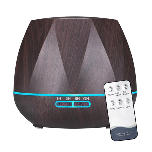 Difr de de aceite esencial de 550 ml y purificador de humidificador de aire - Configuración de temporizador y luz de color LED mrón Colco Humidificador de aroma