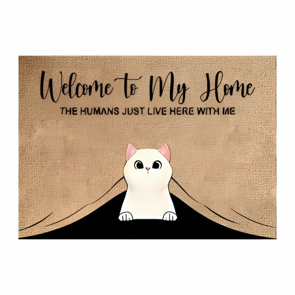 DERONA Funny Welcome Outside Entry Decor for Patio Funny Cute Door Mats Dog Welcome Pet Doormats Welcome Rug Outside Front Doormat Doormat Indoor Entrance Dog 16X24In