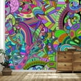thumbnail image 3 of Idea4wall 4pcs Watercolor Irregular Graffiti Printed Stick Wallpaper Removable Wall Murals Large Wall Stickers for Home Decoration, 132"x96", 3 of 5
