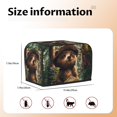 thumbnail image 5 of Pofeuu Jungle Hat Bear Print Universal Two Slice Toaster Cover,Dust Cover, Toaster Cover Bread Machine Cover Fits for Most Standard 2 Slice Toasters, 5 of 7