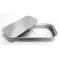 thumbnail image 6 of Pactogo 3 lb. Oblong Aluminum Foil Entrée Take-Out Pan with Board Lid Disposable Containers 12.37" x 6.57" x 1.43" (Pack of 250 Sets), 6 of 6