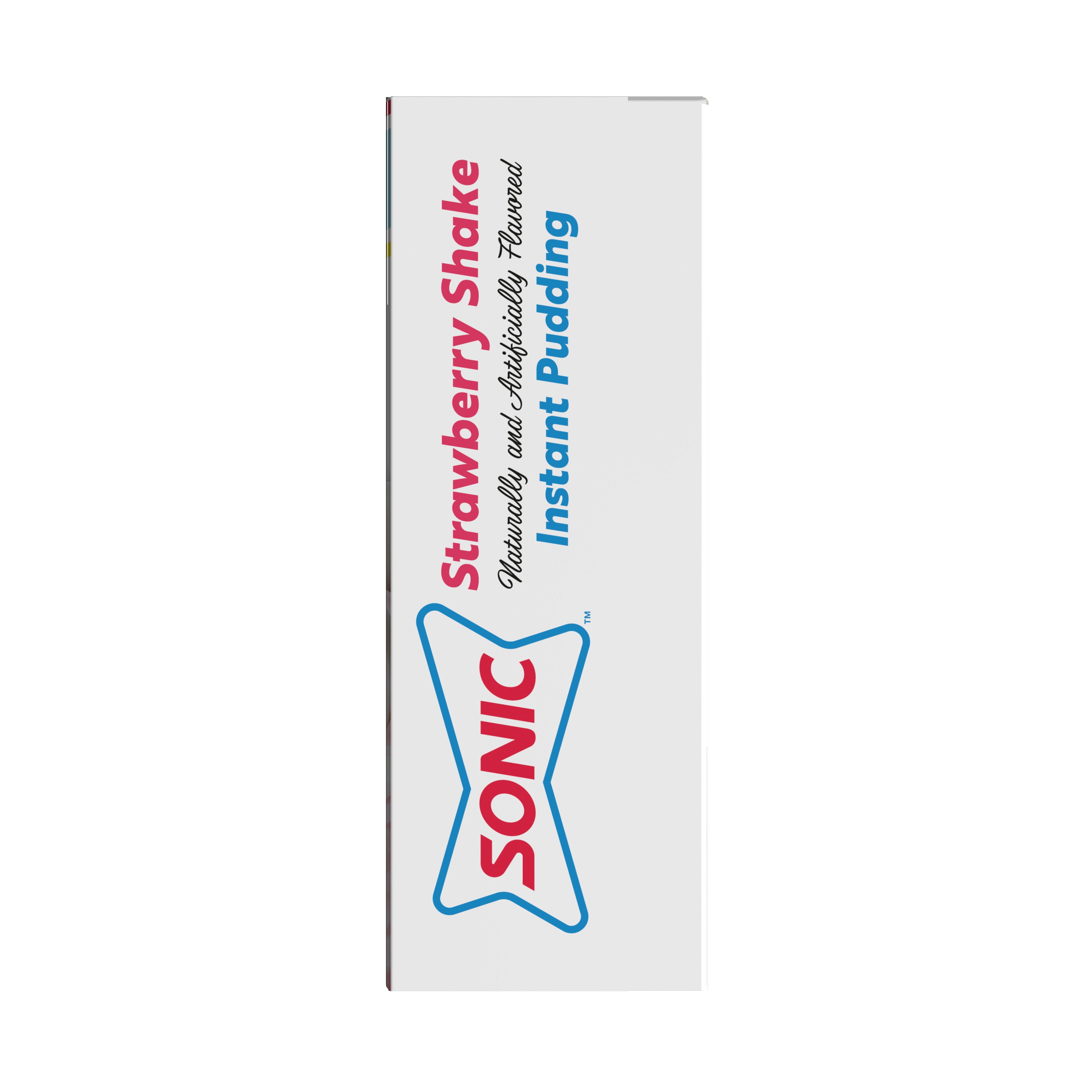 Sonic Strawberry Shake Instant Pudding Mix, 4 Servings, 3.03 oz Cardboard Box