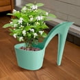 thumbnail image 2 of Flowerpots with Dish Ceramic, Desktop Plastic High Heel Shaped Flower Pot and Floor Standing Patterned Horticultural Flower Pot Stylish and Versatile Containers, Flower Pots, 2 of 7