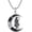 Saint Christopher, variant on Gothic Jewelry for Men Women 925 Sterling Silver Black Crescent Moon Pendant with Mountain Necklace Goth Jewelry Gifts