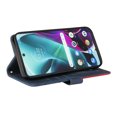 thumbnail image 2 of Compatible Motorola Edge S30 Case, Leather Wallet Case Stand View Magnetic Clasp Book Flip Folio Phone Cover - Blue, 2 of 5