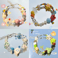 thumbnail image 3 of Pulsera de mariposa con diseño de nicho, pulsera con temperamento y sensación, pulsera con cuentas de estrella y sonrisa, pulsera con degradado única para mujer, 3 of 5