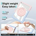 thumbnail image 2 of ELEHOLD Case for iPad 10.2 2021/2020/2019, Hard PC Clear Back Shell Case with 360 Degree Metal Stand,A, 2 of 6