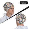 thumbnail image 6 of Xecao Colorful Flowers Print Knit Hat,Winter Beanie for Men Women, Beanie Soft Warm Ski Stocking Cuffed Cap, 6 of 7