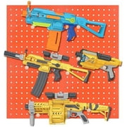 Peg Board For Nerf Guns, Peg Board For Hanging Nerf Guns, Toy Gun Storage, 4 Peg Board 13"x 13" For Nerf Guns, Toy Gun Storage Organizer Compatible with Blasters Nerf (Orange)$$Tools & Hardware Other