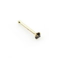 thumbnail image 3 of 14K Gold Nose bone stud with Black Cubic Zirconia 22g, 3 of 5