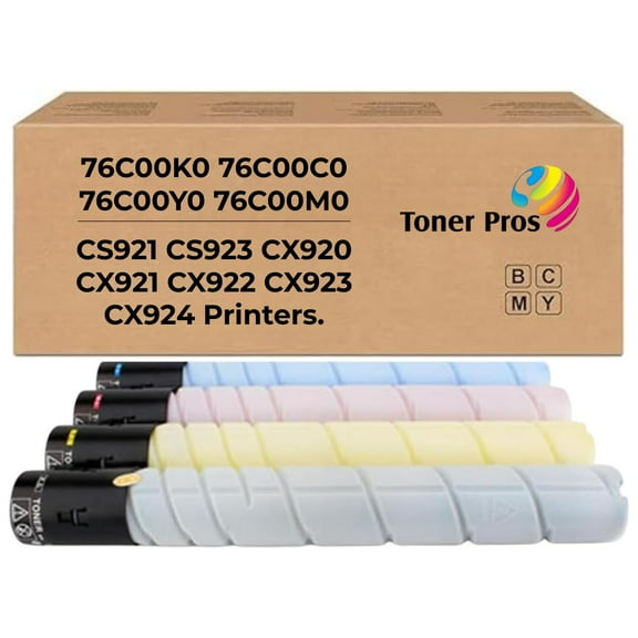 Toner Pros 76C00K0/C0/Y0/M0 Compatible Toner Cartridge for Lexmark CS92x, CS921/923 & CX920–924 Printers – Page Yield: 18,500 Black & 11,500 Color Pages – 4-Pack Set (K/C/M/Y)