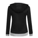 thumbnail image 3 of Pntutb, sudaderas con capucha de manga larga para mujer, chaquetas con capucha ajustadas informales, sudadera con cremallera, botones, tops con cordón y bolsillos Pntutb Pntutb-18, 3 of 5