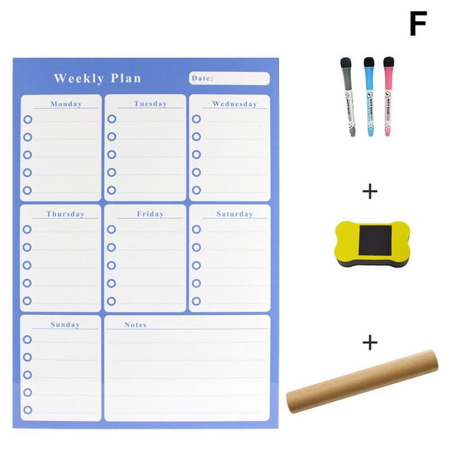 EASTIN Erasable Calendar for Fridge Magnetic Whiteboard Calendars Monthly/Weekly Planner Weekly Organizer Daily Notepad D