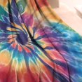 thumbnail image 3 of Colorful Rainbow Tie Dye Spiral Pattern Blanket,Comfortable Soft Flannel Throw Blanket,All Season,Warm Lightweight Blankets for Sofa Bed Couch Living Room Chair,30"x40", 3 of 4