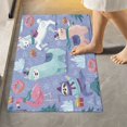 thumbnail image 3 of Rectangle Bath Rugs Plush Bathroom Carpet Mat Non Slip Bathroom Mats Cute Animals in The Snow, 3 of 5
