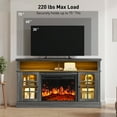 thumbnail image 4 of CHITOOMA Fireplace tv Stand with LED up to 75 inch, Gray, 4 of 8