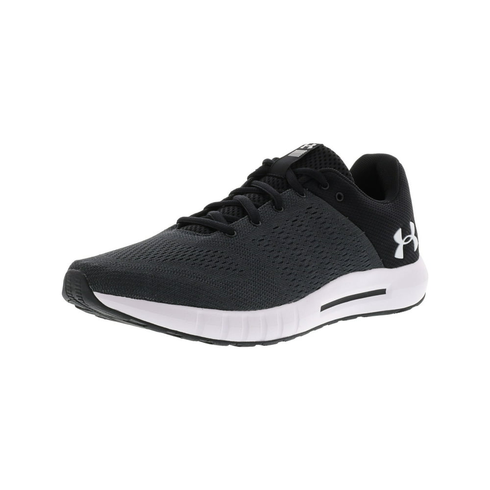 Under Armour - Men's Micro G Pursuit Grey Ankle-High Mesh Running Shoe ...
