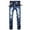 Light Blue, variant on Aimik Biker Jeans for Men,Men's Straight Leg Slim Fit Distressed Destroyed Stretch Motorcycle Denim Pants Blue M