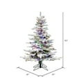 thumbnail image 3 of Vickerman 4.5' Flocked Utica Fir Artificial Christmas Tree, Multi-Colored LED Lights, 3 of 6
