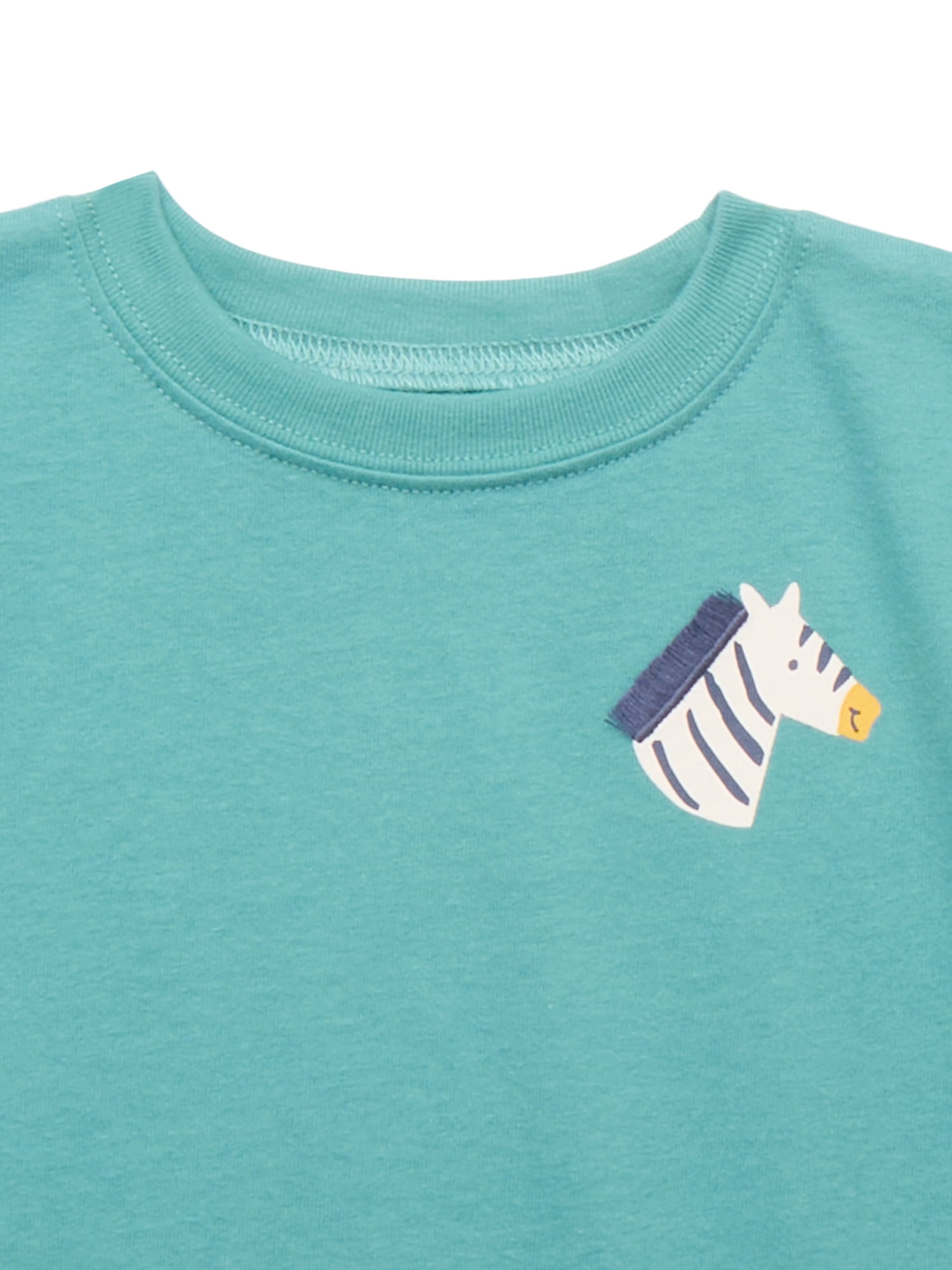 Garanimals Baby Boy Drop Shoulder Jersey Tee with Rolled Sleeves, Sizes 0-24 Months