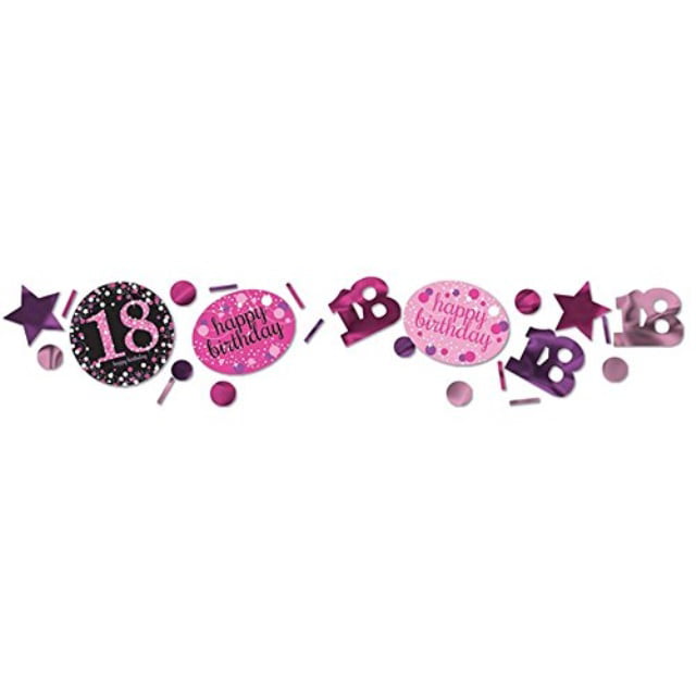 2 Packs Glitz Pink 18th Birthday Party Decoration Confetti Foil Sprinkles 