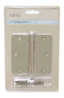 Satin Nickel 1//4/" Radius Lot of 18 Round Corner Door Hinges 3-1//2/" x 3-1//2/"
