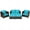 Turquoise, variant on Spaco 5 Pieces Patio Furniture Sets, All Weather Outdoor Sectional Sofa, Manual Weaving Wicker Rattan Outdoor Conversation Set, White