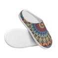thumbnail image 3 of Wukai Round Mandala Print Women's Indoor Bedroom Slipper Slip On Shoes, Unisex House Shoes with Anti-Skid Sole for Men, Gift for Women Men-39/40, 3 of 7