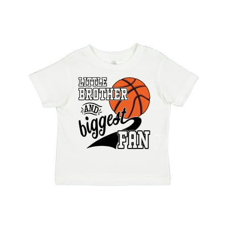 

Inktastic Little Brother and Biggest Fan- Basketball Player Gift Toddler Boy Girl T-Shirt