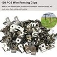 thumbnail image 5 of 100 Pcs Fence Wire Clamps with 100 Pcs Screws, Stainless Steel Wire Clips Mount Welded Wire to Vinyl, Wood or Metal Fence (for 12-16 Gauge Wire Fencing), 5 of 7