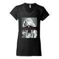 thumbnail image 2 of Wild Bobby, Marilyn Savage Bandana, Streetwear, Women Standard V-Neck Tee, Black, Medium, 2 of 4
