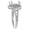 thumbnail image 3 of 14K White Gold Natural Garnet Ring Pear Shape 9x7 mm Diamond Accents, size 7.5, 3 of 3