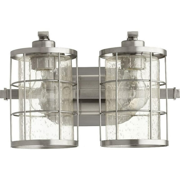 Marlyns Close 2 Light Bathroom Light in Style 13.5 inches Wide By 8.5 inches High-Satin Nickel Finish Bailey Street Home 183-Bel-2534781