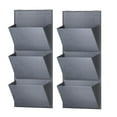 thumbnail image 1 of Organizador colgante de 2 piezas para sobre la puerta con 3 bolsillos de almacenamiento para ropa sucia gris, 1 of 9