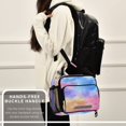 thumbnail image 6 of Insulated Lunch Bag 6L Leak-Proof Lunch Box with Shoulder Strap Multiple Pockets Lunch Tote Tie-dye Clouds Pattern, 6 of 9