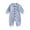 A01-Blue, variant on CAICJ98 Newborn Baby Boy Clothes Stripe Collared Infant Romper Boy Waffle Knit Long Sleeve Button Up Jumpsuit Bodysuit Fall Winter Outfit (Blue,18-24 Months)
