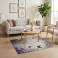 thumbnail image 3 of ODIKA Bathtub Border Vintage Butterfly Delicate Scrolling Pile Backing Stain Resistant Low Profile for Dorm Room, Small Living Apartment, 3 of 7