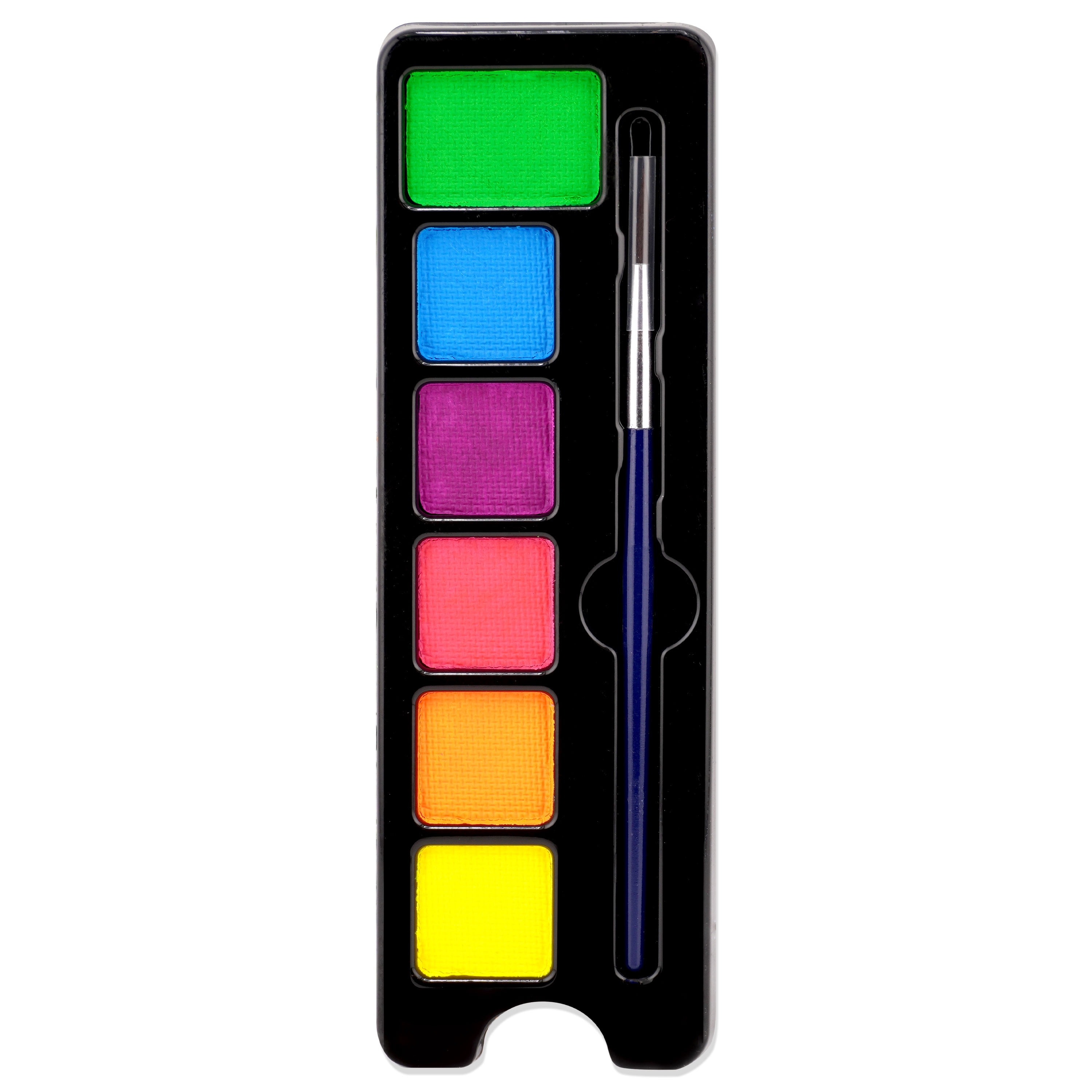Glow-in-the-Dark 6-Color Makeup Palette. Halloween Makeup by Woochie