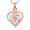 Rose Gold-Pink, variant on Customized Heart Shaped Urn Necklaces for Ashes with Birthstone Heart Ashes Urn Pendant Waterproof Keepsake Cremation Jewelry with Gift Box