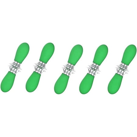 

Corn On The Cob Stainless Steel Corn Holders Double Fork Corn Skewers Interlocking Design Cooking Forks for BBQ Parties Camping (1pair green)