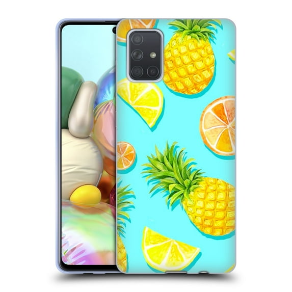 Head Case Designs Officially Licensed Haroulita Fruits Citrus Surprise Soft Gel Case Compatible with Samsung Galaxy A71 (2019)